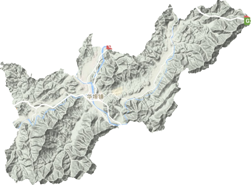 华埠镇地形地图