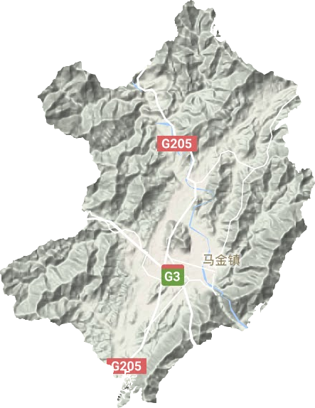 马金镇地形地图