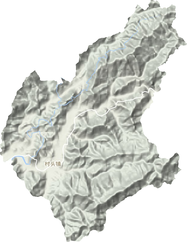 村头镇地形地图