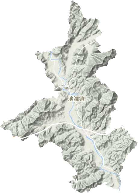 池淮镇地形地图