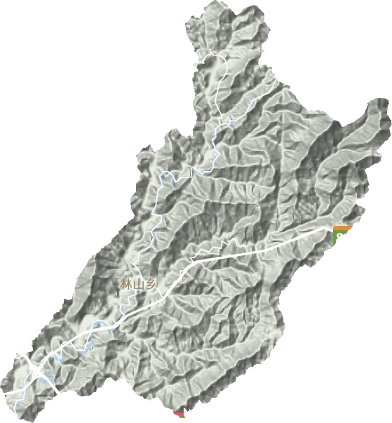 林山乡地形地图