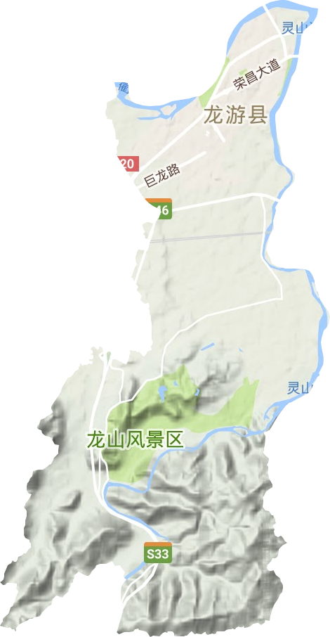 龙洲街道地形地图