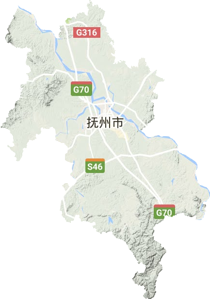 临川区地形地图