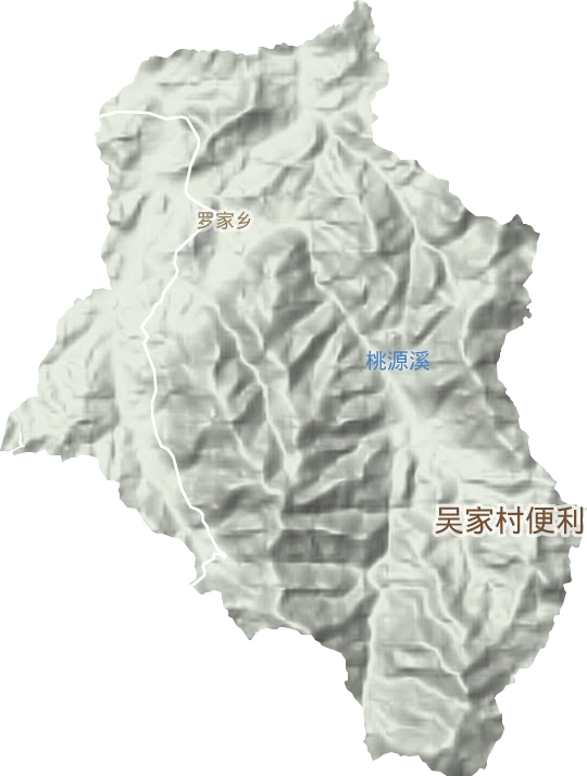罗家乡地形地图