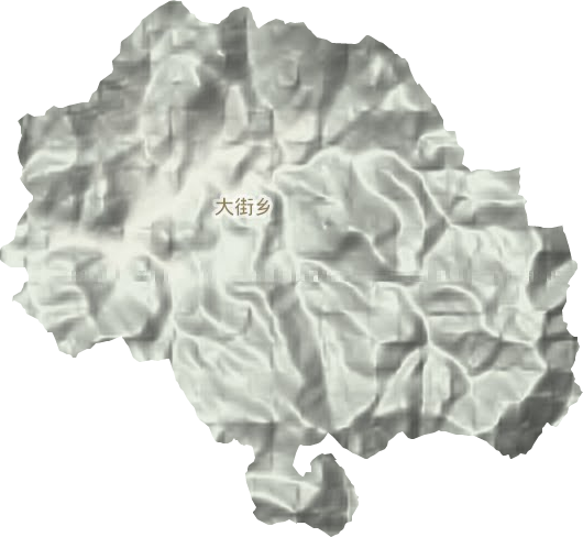 大街乡地形地图