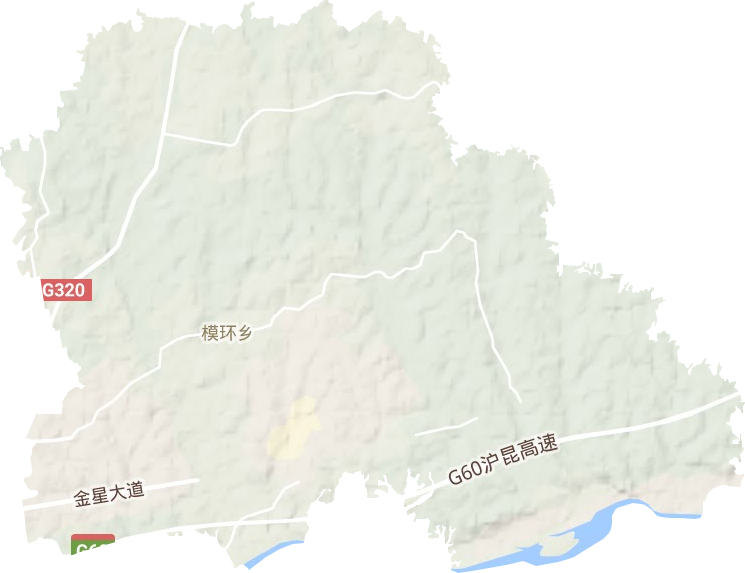 模环乡地形地图