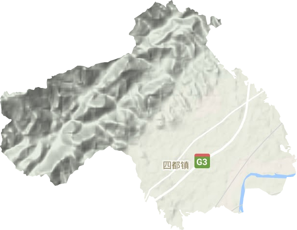 四都镇地形地图