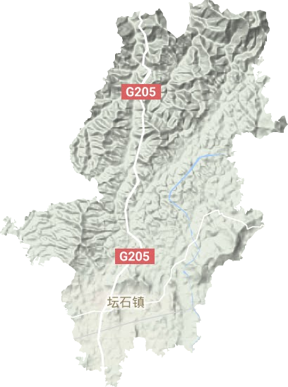 坛石镇地形地图