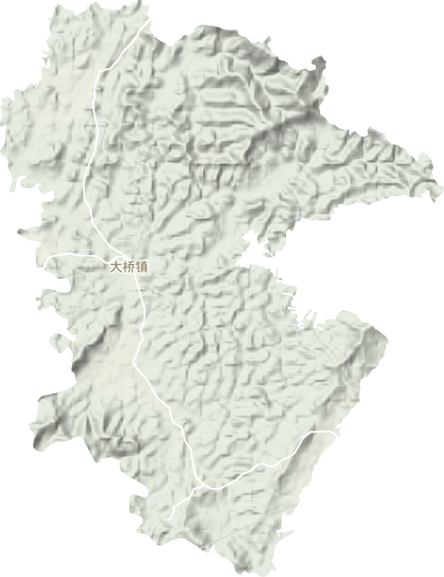大桥镇地形地图