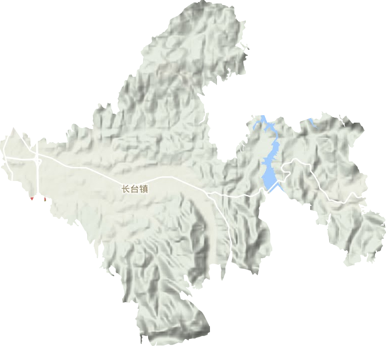 长台镇地形地图