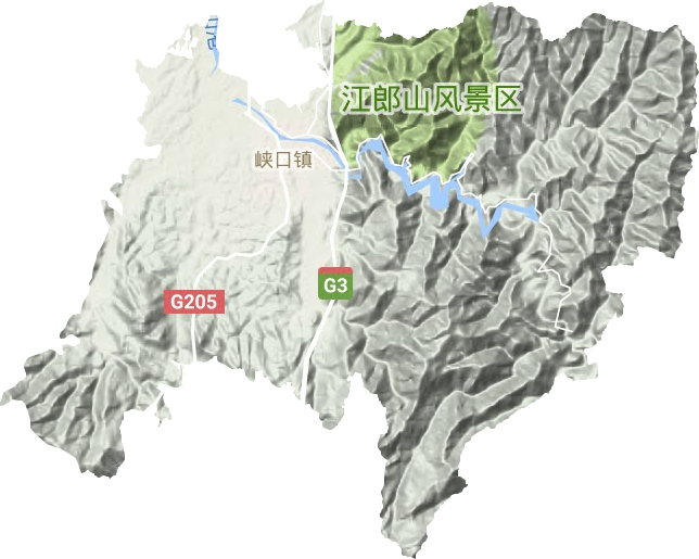 峡口镇地形地图