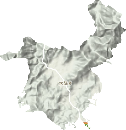大陈乡地形地图