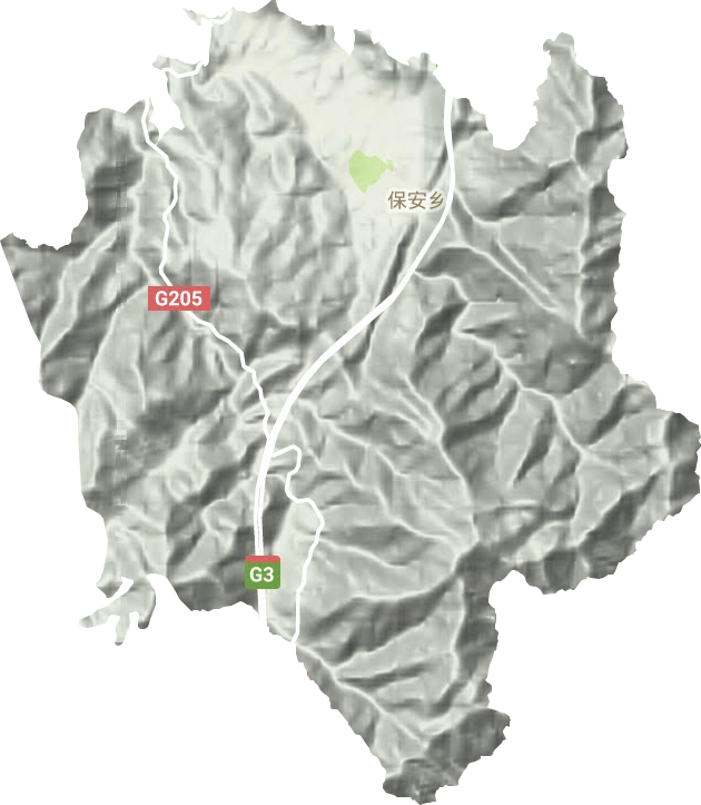 保安乡地形地图