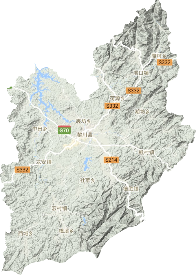 黎川县地形地图