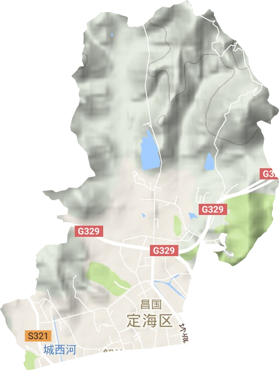 昌国街道地形地图