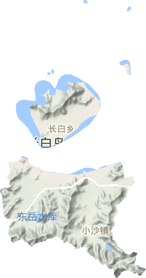 小沙街道地形地图