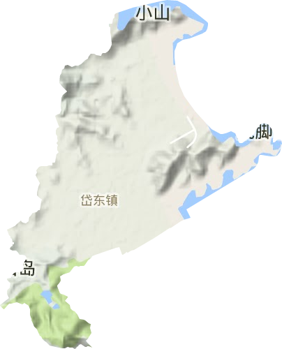 岱东镇地形地图