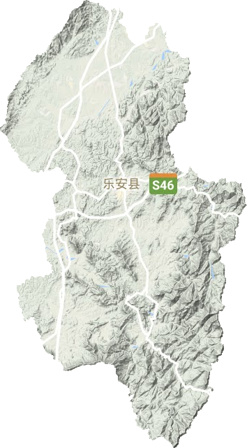 乐安县地形地图
