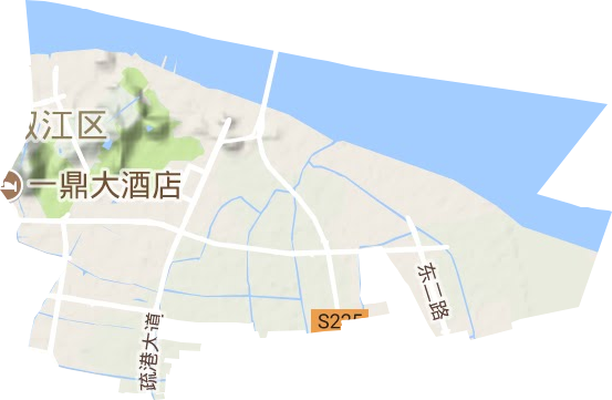 海门街道地形地图