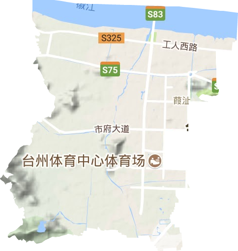 葭沚街道地形地图