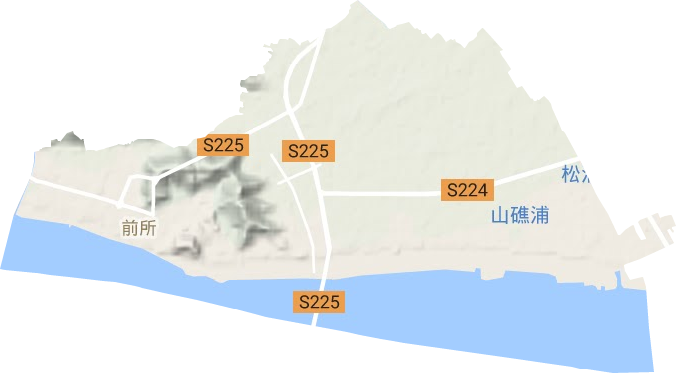 前所街道地形地图