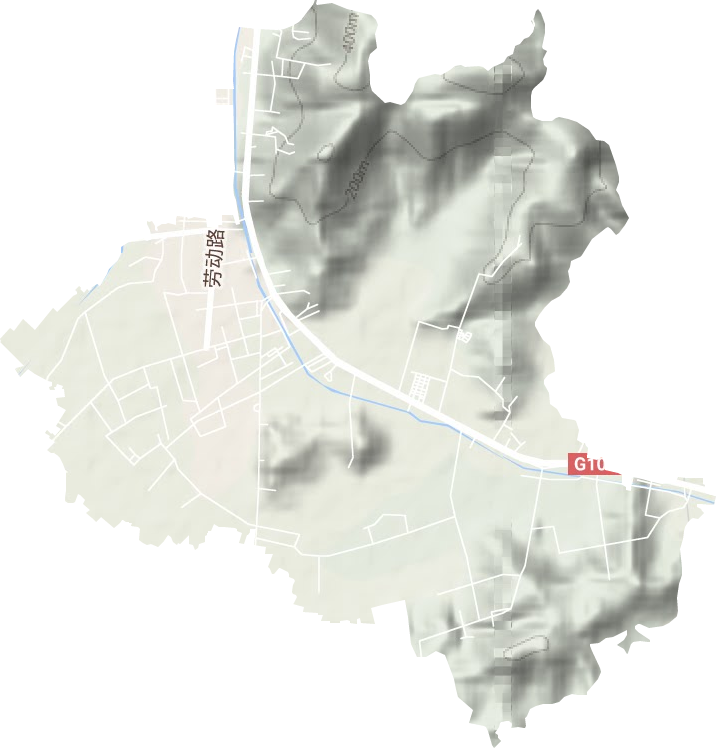 南城街道地形地图