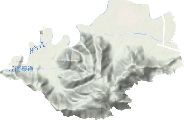 澄江街道地形地图