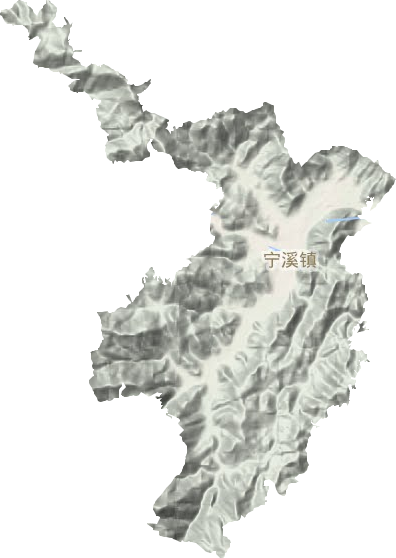 宁溪镇地形地图