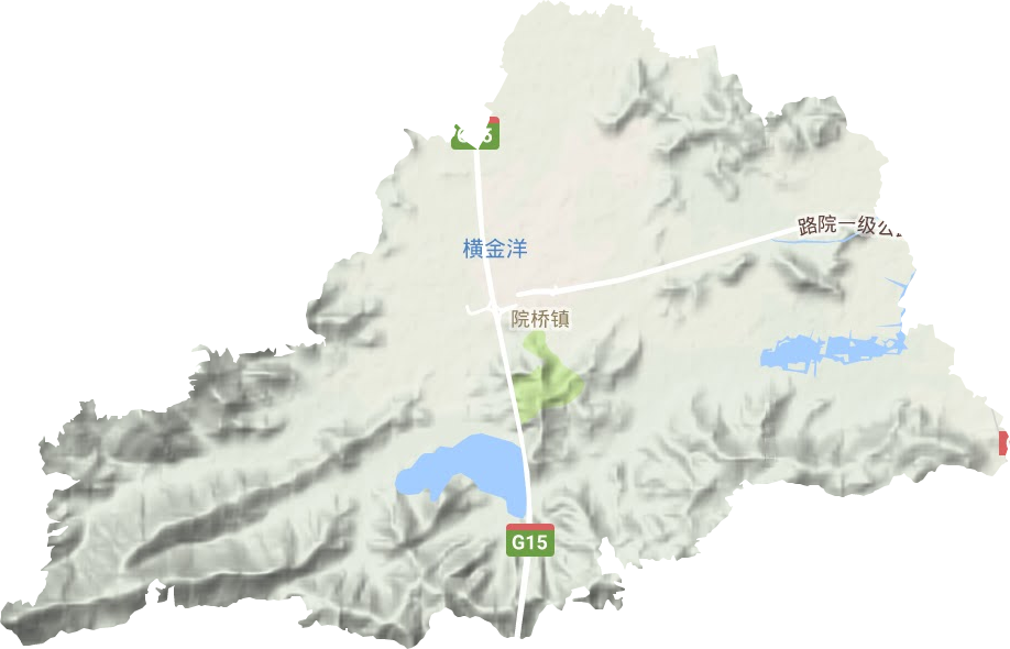 院桥镇地形地图