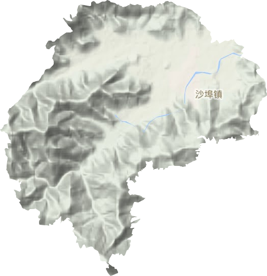 沙埠镇地形地图