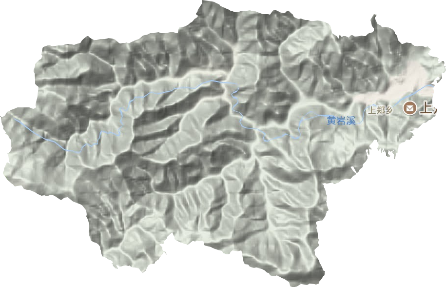 上郑乡地形地图