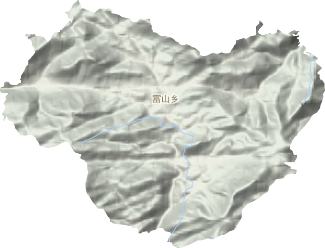 富山乡地形地图