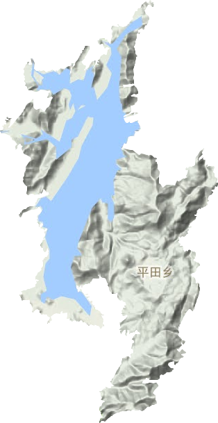 平田乡地形地图