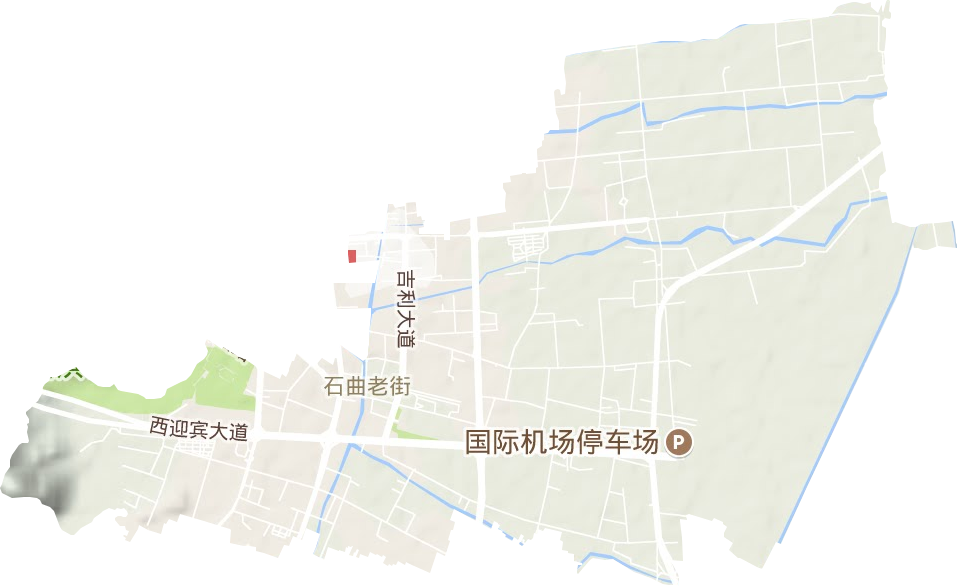 路南街道地形地图