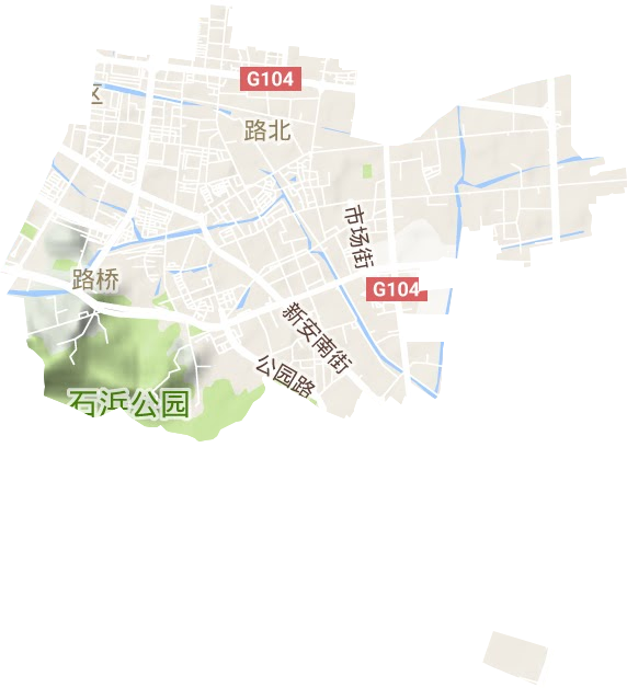 路桥街道地形地图