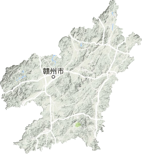 赣州市地形地图