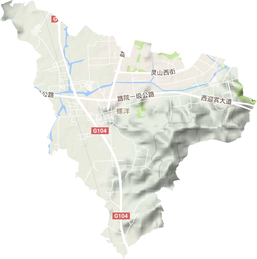 螺洋街道地形地图
