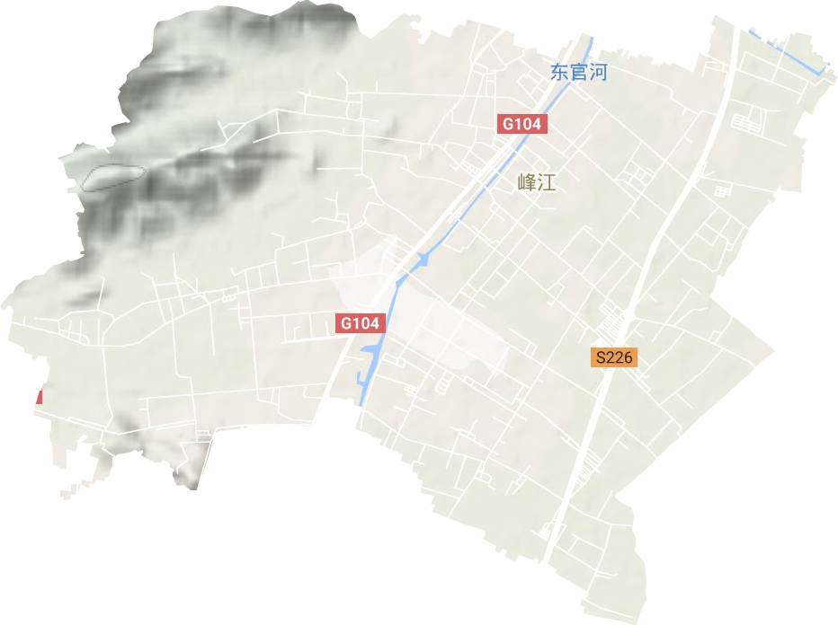 峰江街道地形地图