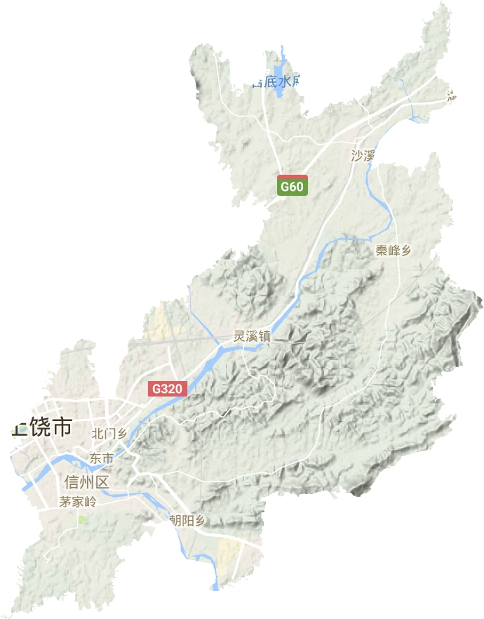 信州区地形地图