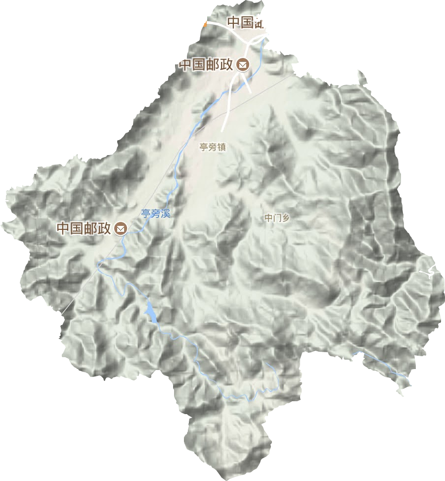 亭旁镇地形地图