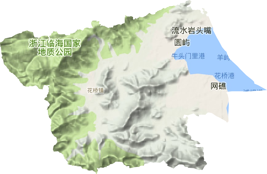 花桥镇地形地图