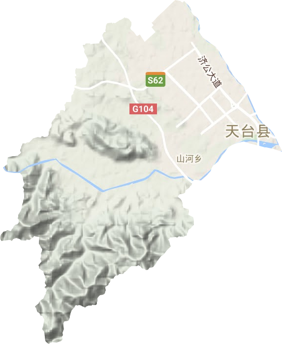 始丰街道地形地图