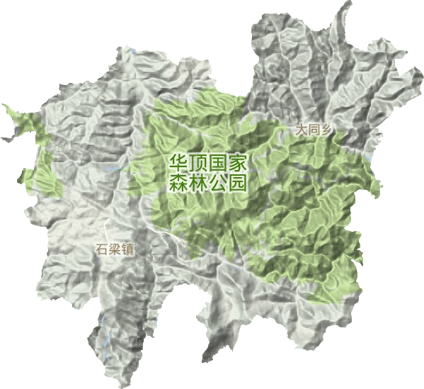 石梁镇地形地图