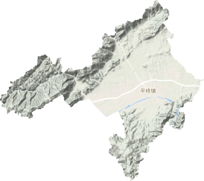 平桥镇地形地图