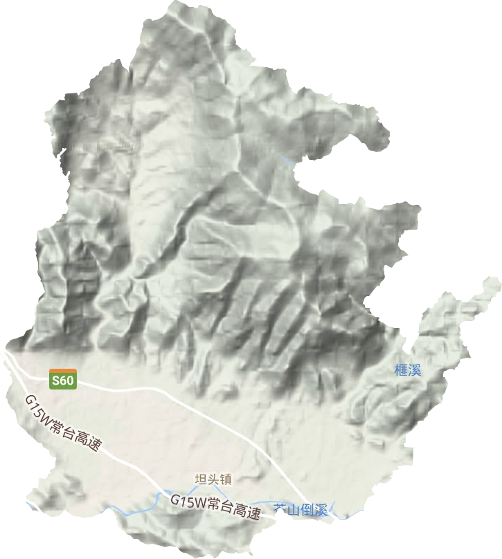 坦头镇地形地图