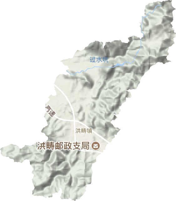 洪畴镇地形地图