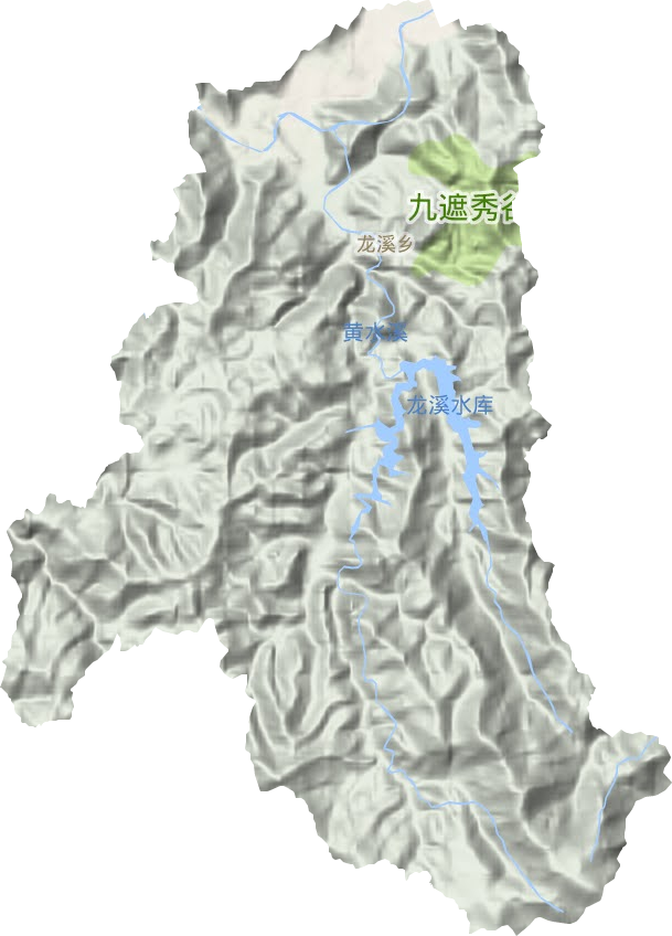 龙溪乡地形地图