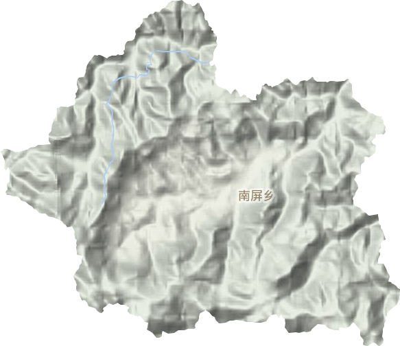 南屏乡地形地图