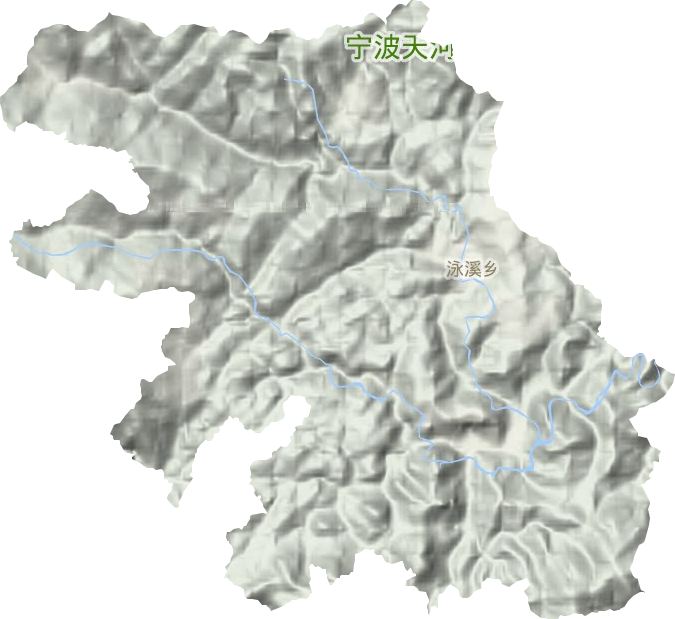 泳溪乡地形地图