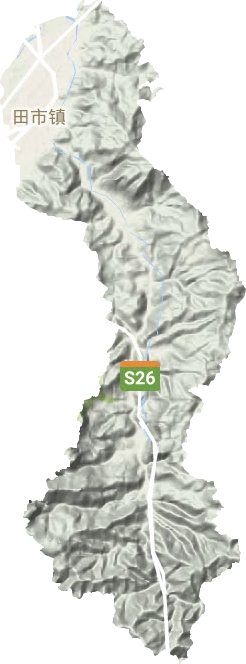 田市镇地形地图